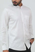 Veshbhoshaa Bluebird Men'S White Mandarin Collar Formal Shirt